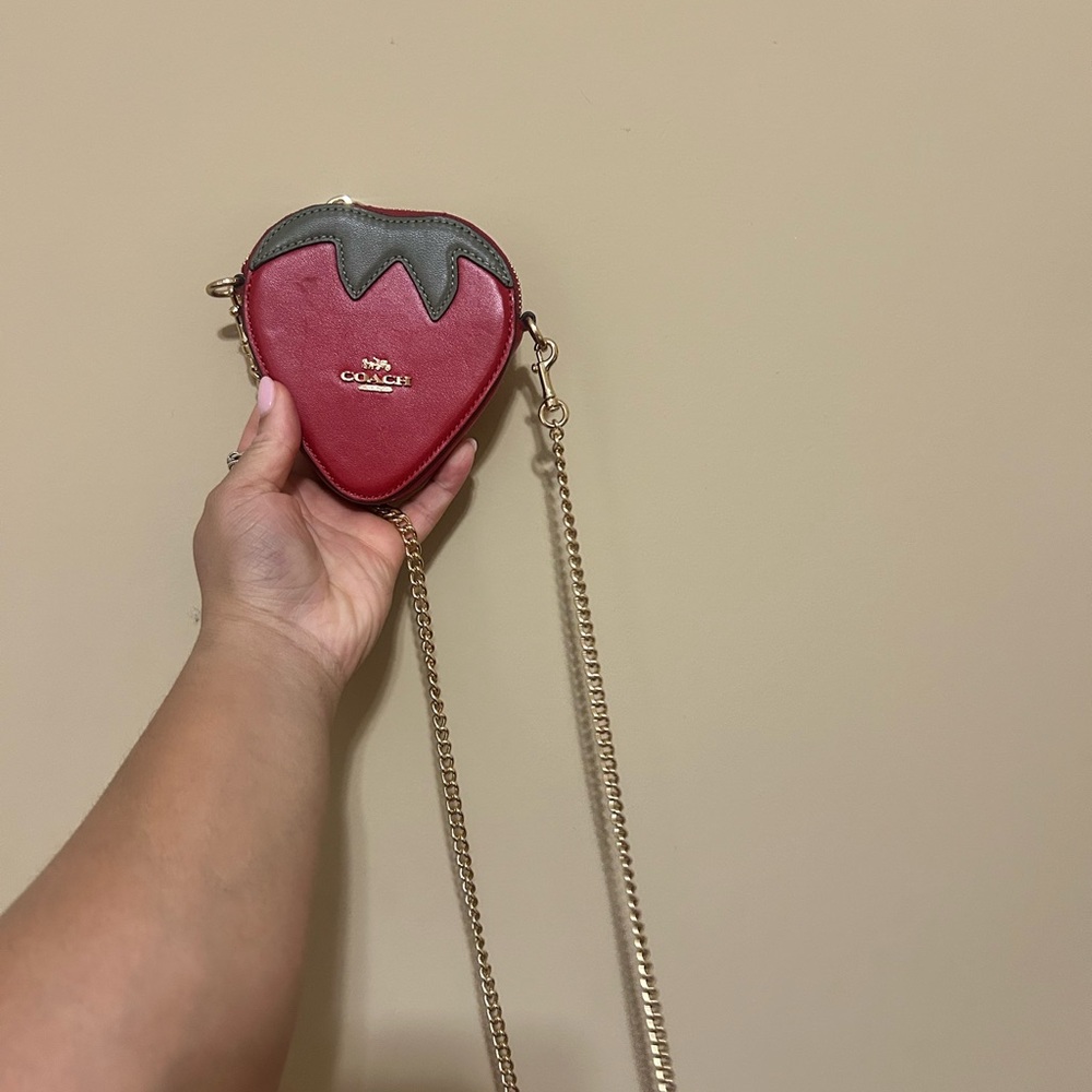 NWOT Coach Strawberry Coin Purse